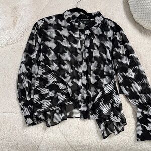 INC International Concepts Monochrome Abstract Top